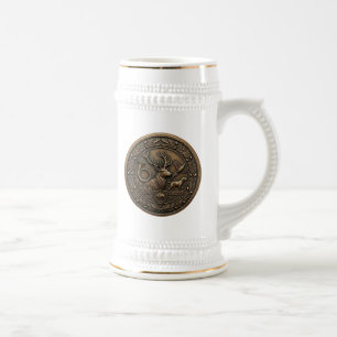 Bronze-Jagdemblem Bierglas