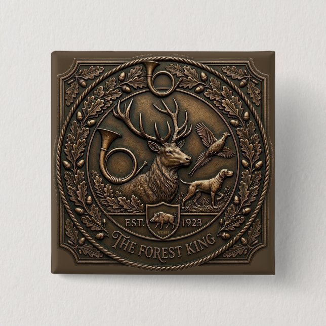 Bronze-Jagdemblem Button (Vorderseite)