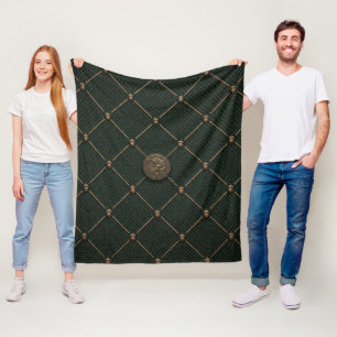 Bronze-Jagdemblem Fleecedecke