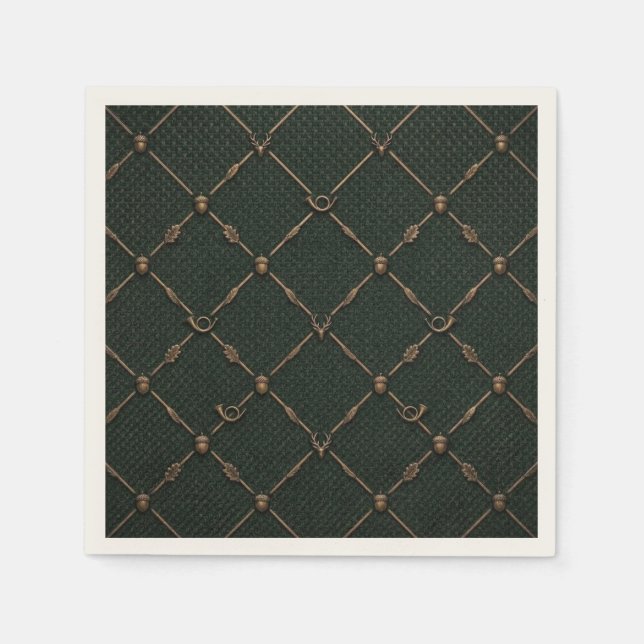 Bronze-Jagdemblem Serviette (Vorderseite)