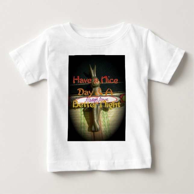 Bronze-Kaninchenskulptur mit inspirierenden Zitate Baby T-shirt (Vorderseite)