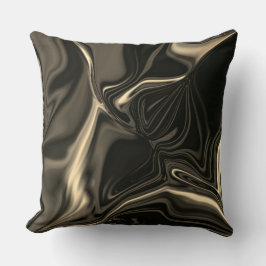 Bronze-Kurven über braunen beigen Hintergrund Kissen