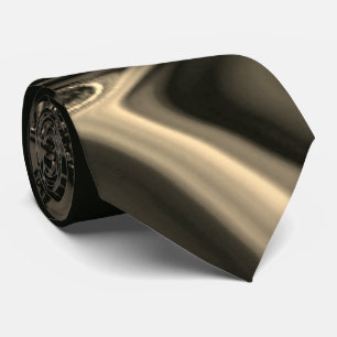 Bronze-Kurven über braunen beigen Hintergrund Krawatte