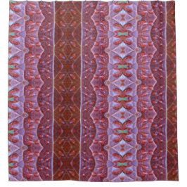 Bronze Leaf Ikat Duschvorhang