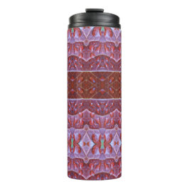 Bronze Leaf Ikat Thermosbecher