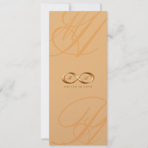 Bronze Liebes Infinity Hand Verschluss Hochzeitsei Einladung
