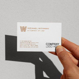 BRONZE LINE MONOGRAM GESCHÄFTSLOGO PROFESSIONELL VISITENKARTE