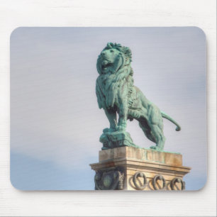 Bronze Lion Statue Mousepad