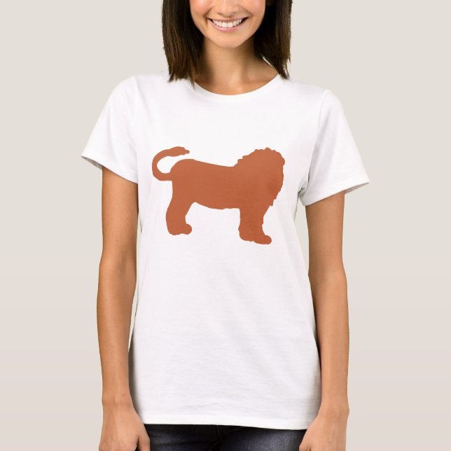 Bronze-Löwe-Zodiak-Design für selbstbewusste Leo-E T-Shirt (Vorderseite)