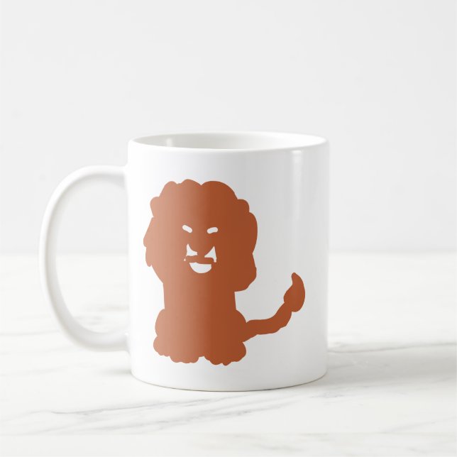 Bronze-Löwe-Zodiak-Silhouette-Tasse Kaffeetasse (Links)