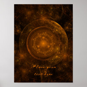 Bronze-Mandala-Hintergrund 001 Poster