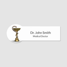 Bronze Medical Bowl Hygieia Schlange White Caduceu Namensschild