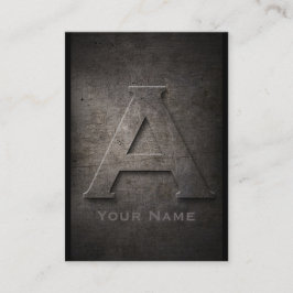 Bronze Metal Mit Monogramm eine Visitenkarte