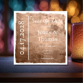 Bronze Metallisch Elegant Save the Date Einladung