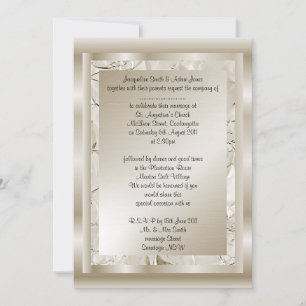 Bronze-metallische elegante Hochzeitspapeterie-Ein Einladung