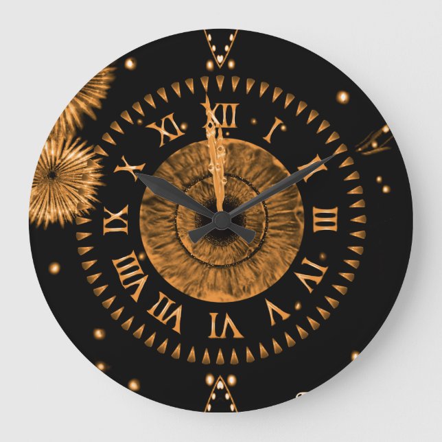 Bronze Midnight Clock  Große Wanduhr (Vorderseite)