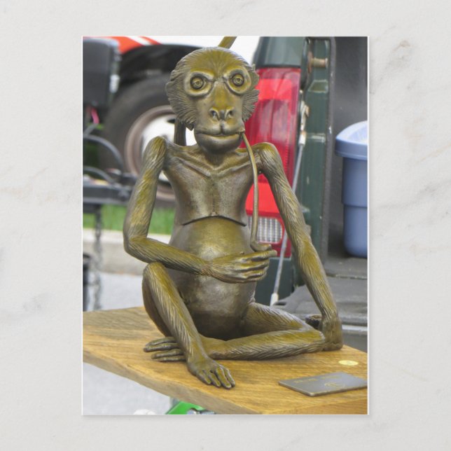 Bronze Monkey Postkarte (Vorderseite)