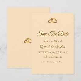 Bronze-Monogramm Speichern Sie das Datum Save The Date