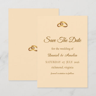 Bronze-Monogramm Speichern Sie das Datum Save The Date