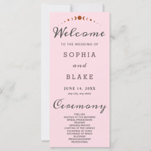 Bronze-Moon setzt das Soft Pink-Hochzeitsprogramm