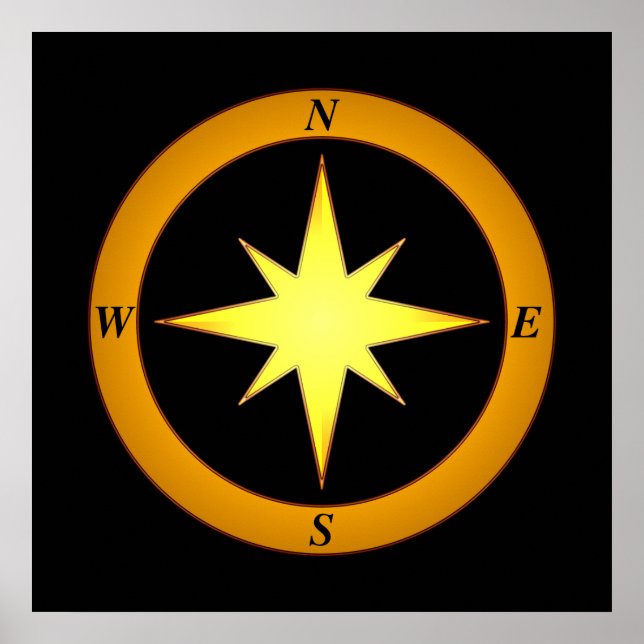 Bronze North Arrow Poster (Vorne)