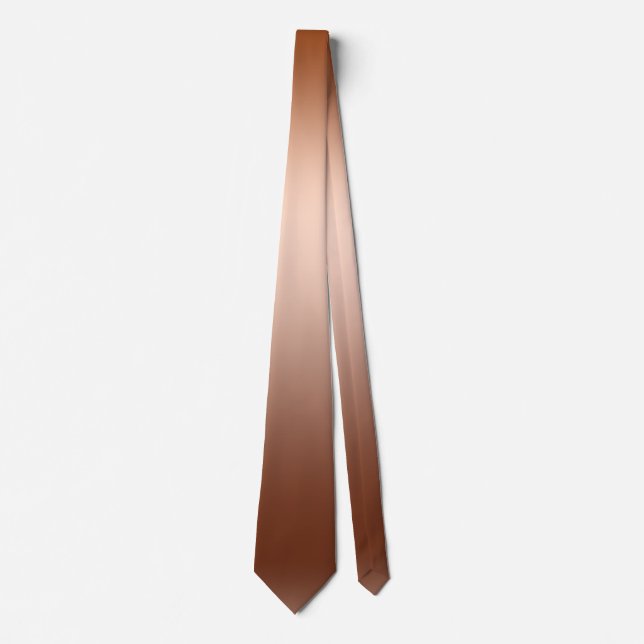 Bronze Ombre Gradient Mens Neck Tie Krawatte (Vorderseite)