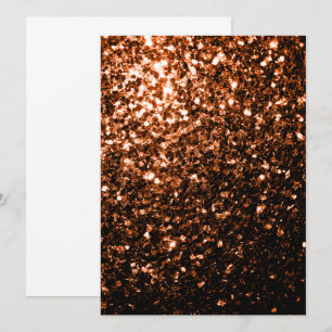 Bronze Orange Brown Glitzer Glitzern Einladung