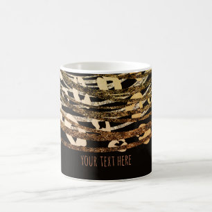 Bronze Orange Gepard-Tierdruck Exotischer Druck Kaffeetasse