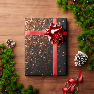 Bronze orangebraun kupferfarbene falsche Glitter F Geschenkpapier