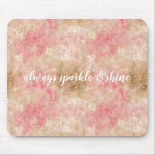 Bronze Rosa Gold Wasserfarbe Konfetti Mousepad