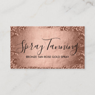 Bronze Rose Gold Swirl Spray Tan Visitenkarte