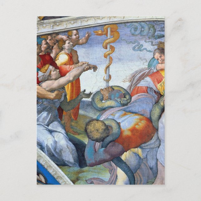 Bronze-Schlange von Michelangelo Unterberger Postkarte (Vorderseite)