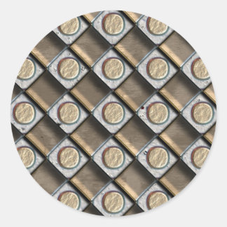 Bronze, Silber u. Gold Runder Aufkleber