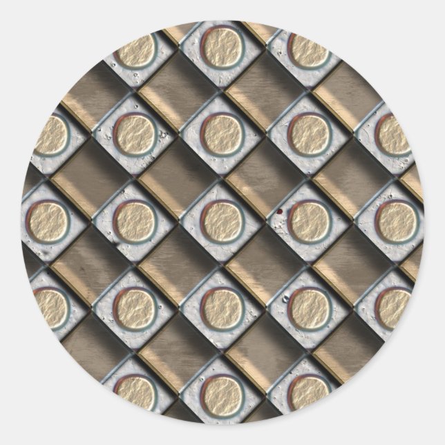 Bronze, Silber u. Gold Runder Aufkleber (Vorderseite)