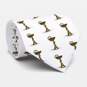 Bronze Snake Bowl Hygieia White Caduceus Medizin Krawatte