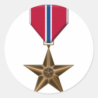 Bronze-Star-Medaille Runder Aufkleber