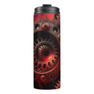 Bronze-Steampunk-Mandelbrot-Fraktal Thermosbecher