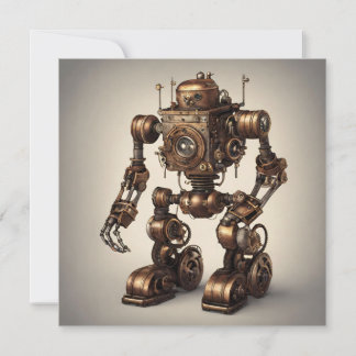 Bronze-Steampunk-Roboterskulptur