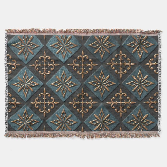 Bronze Textur mit Schnitzmuster. Decke (Vorderseite)