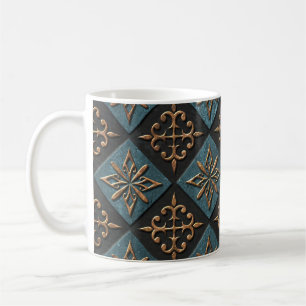 Bronze Textur mit Schnitzmuster. Kaffeetasse