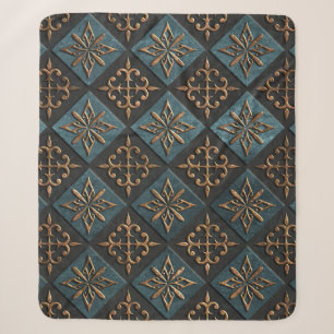 Bronze Textur mit Schnitzmuster. Sherpadecke
