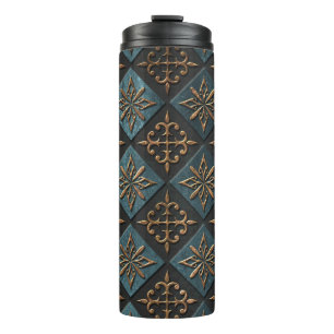 Bronze Textur mit Schnitzmuster. Thermosbecher
