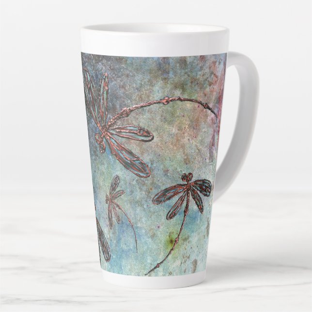 Bronze tipped Dragonflies Starry Sky Milchtasse (Rechte Ecke)