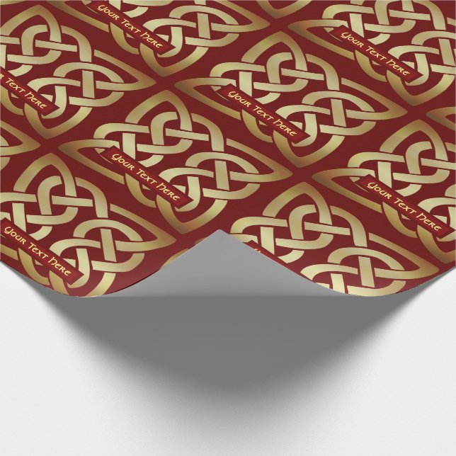 Bronze Tone Celtic Knot Geschenkpapier (Ecke)
