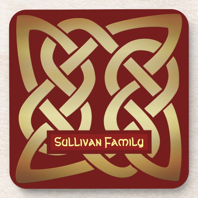 Bronze Tone Celtic Knot Getränkeuntersetzer (Vorderseite)