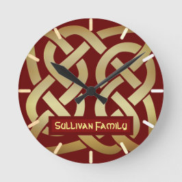 Bronze Tone Celtic Knot Runde Wanduhr