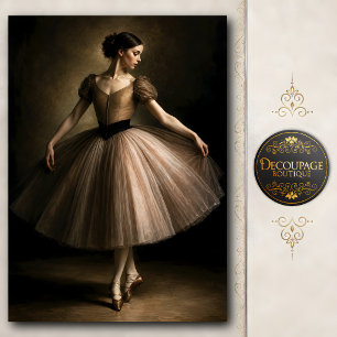 Bronze-Tutu-Ballerina Fine Art Seidenpapier