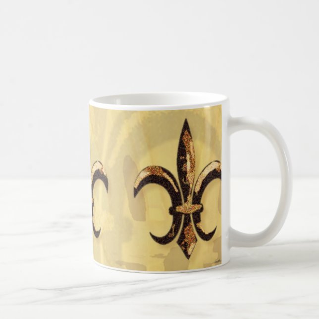 Bronze-u. GoldLilien-Tasse Kaffeetasse (Rechts)
