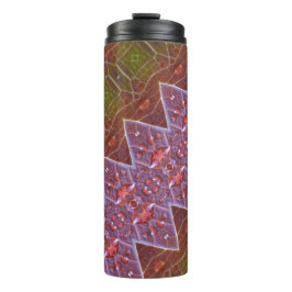 Bronze und grünes Leaf 13 Thermosbecher