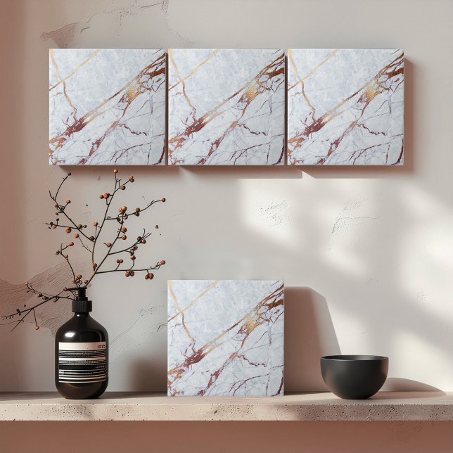 Bronze Veined White Marble ID1182b Fliese (Von Creator hochgeladen)